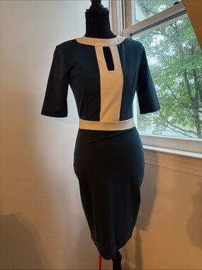Midi Dress in Dark Teal Blue — Classic Women’s Style